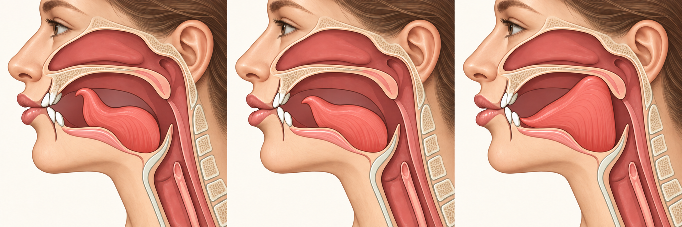 Three stages of RG: R, transition, then G.