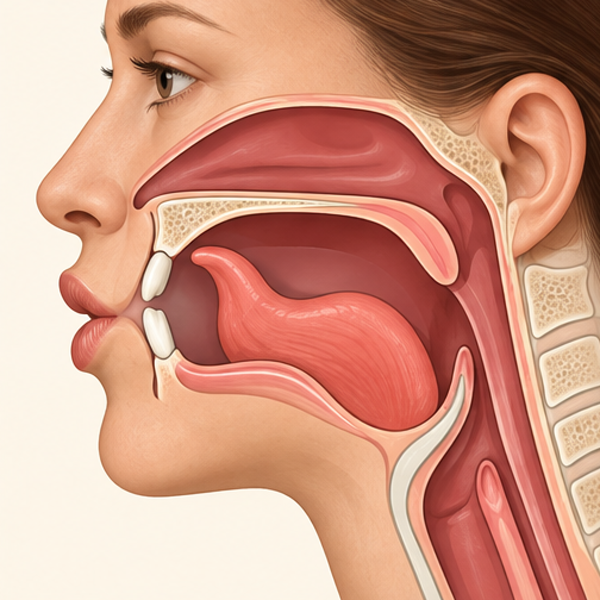 TR side-view movement: Touch the ridge behind your upper teeth with your tongue tip for t. Release directly into r, with no extra “uh” between the sounds.